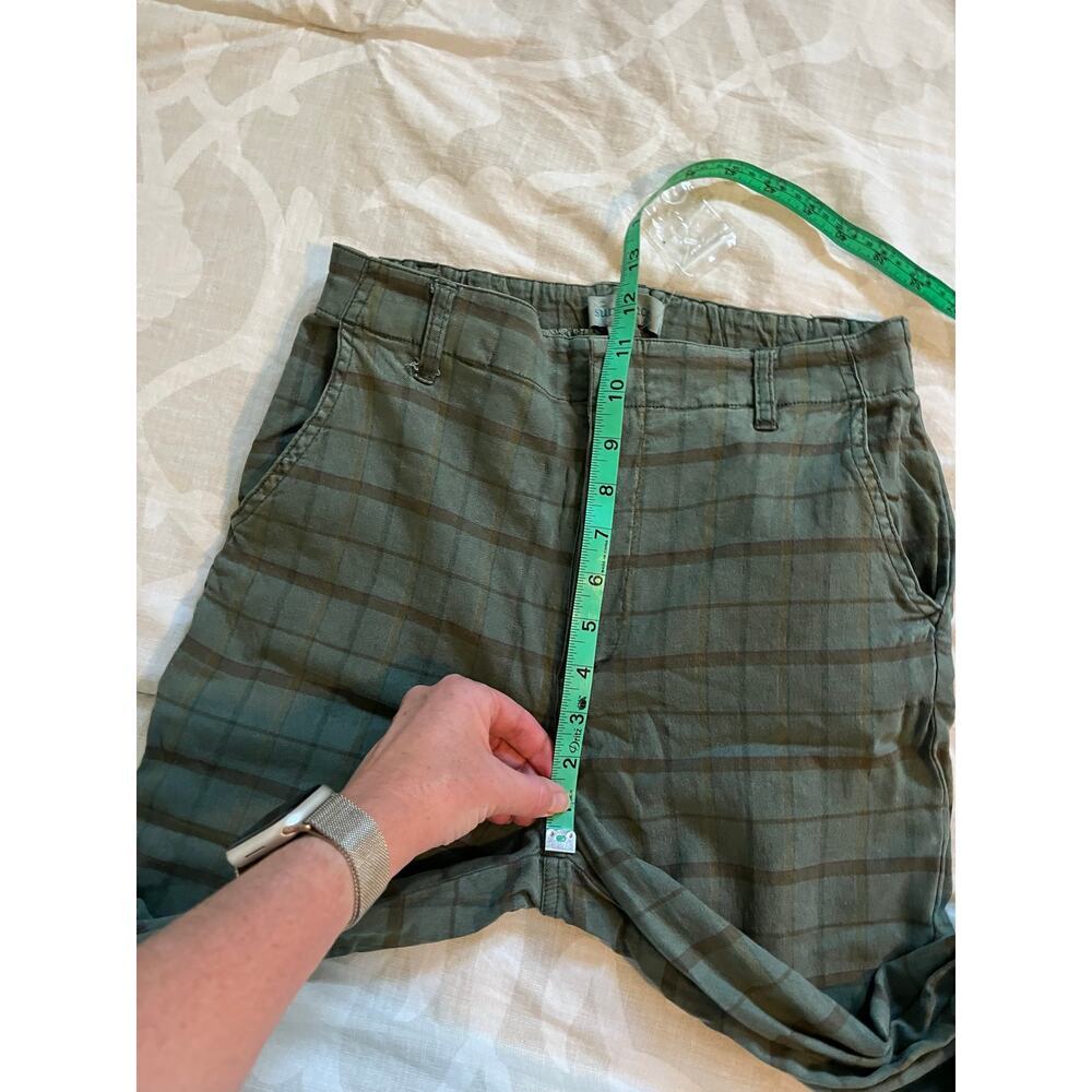 Sundance green plaid linen blend ankle pants women’s size 4 nwt - Picture 5 of 7